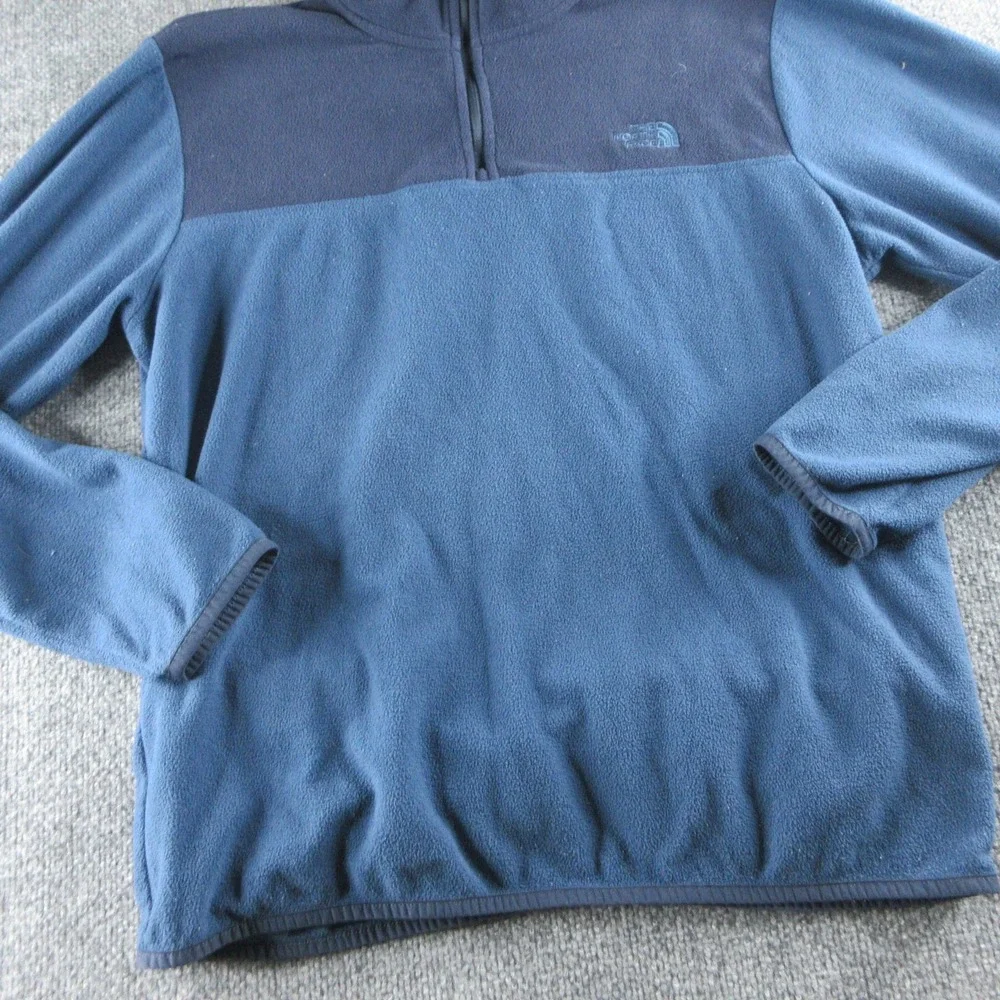 The‎ North Face Jacket Mens Large Blue Fleece 1/4 Zip Colorblock Pullover Hiking